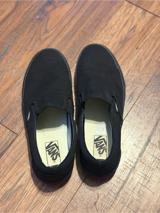 Vans Other - Vans Black Slip-On Canvas Loafers